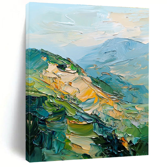 Textured Mountain Vista for Nature - Lover’s Living Room & Art - Centric Café STSC192