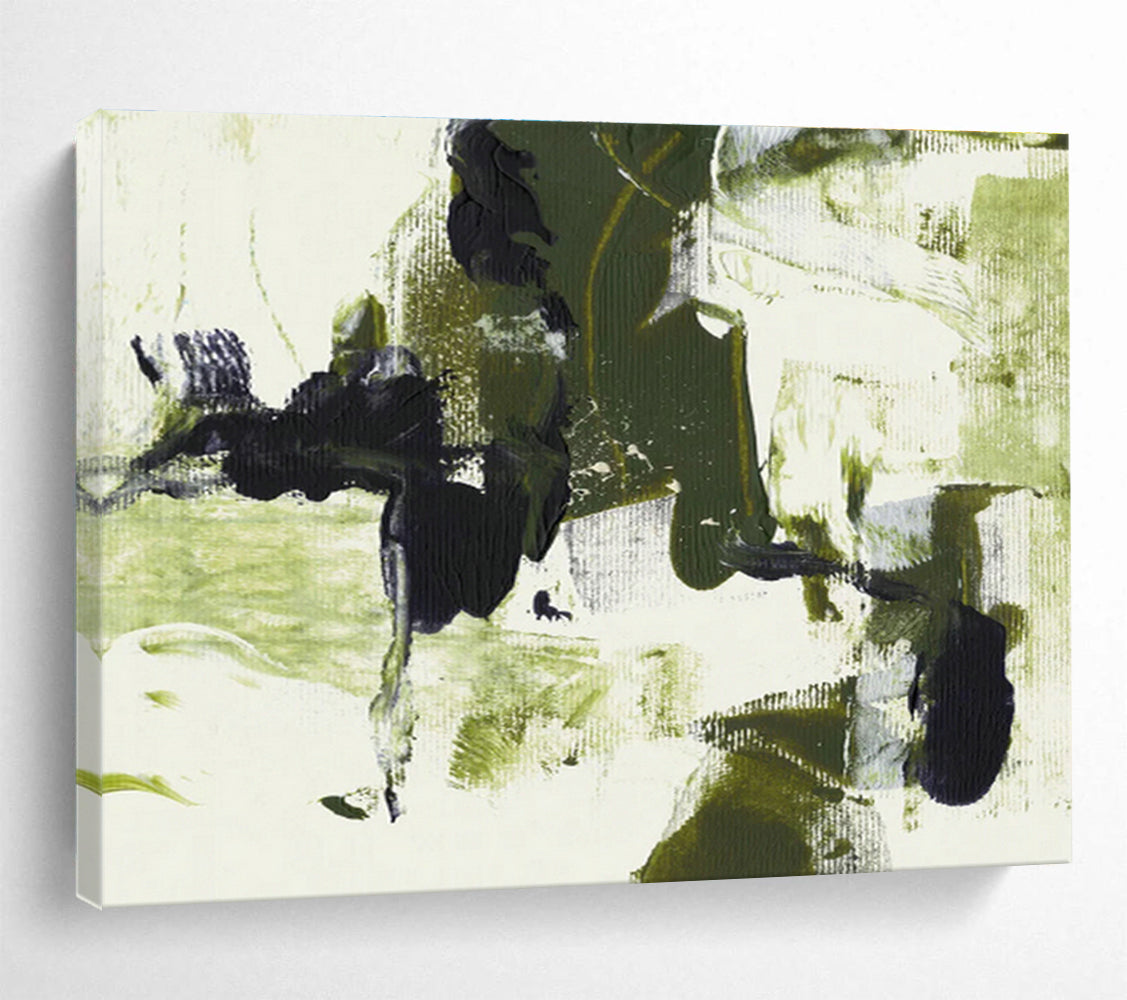 Green - Black Abstract Art for Modern Minimalist Hallway DLZ2828