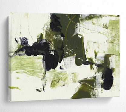 Green - Black Abstract Art for Modern Minimalist Hallway DLZ2828