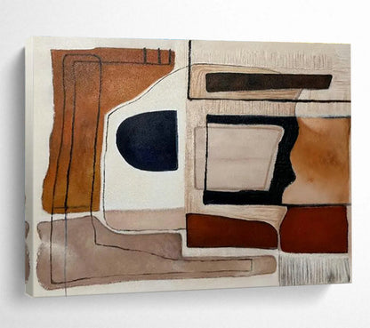 Minimalist Brown - Beige Abstract for Crafting a Calm, Focused Home Office Retreat DLZ3039