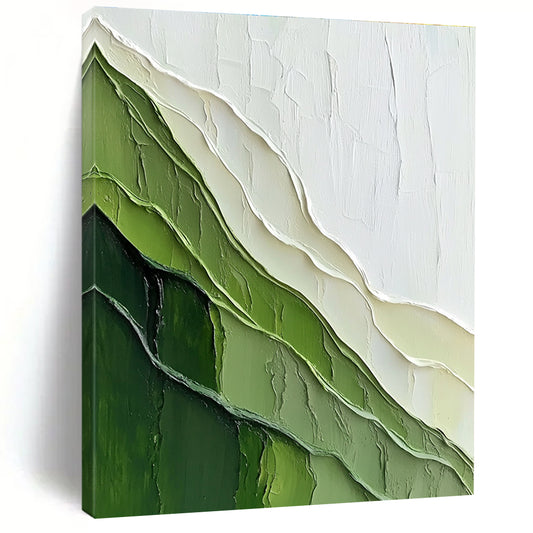 Green & White Textured Landscape for Modern Living Room & Nature - Inspired Office STSC1120