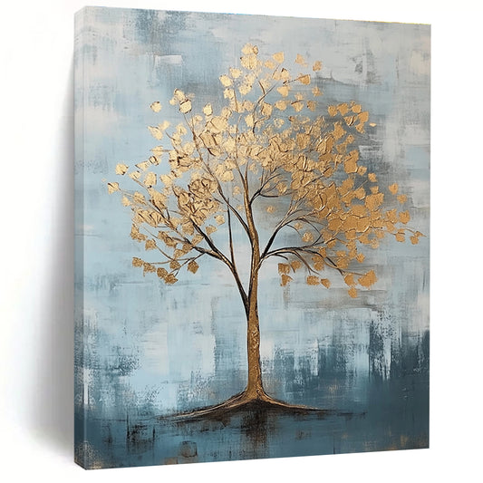 Golden Tree Abstract for Art - Loving Living Room & Wellness Center STSC838