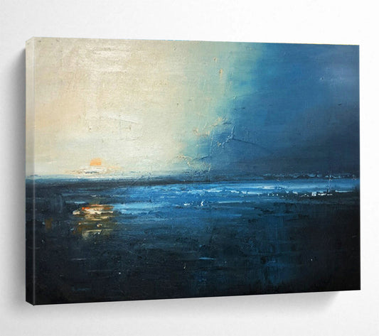 Blue - Toned Sea View Abstract for Luxury Hotel Suite DLZ3031