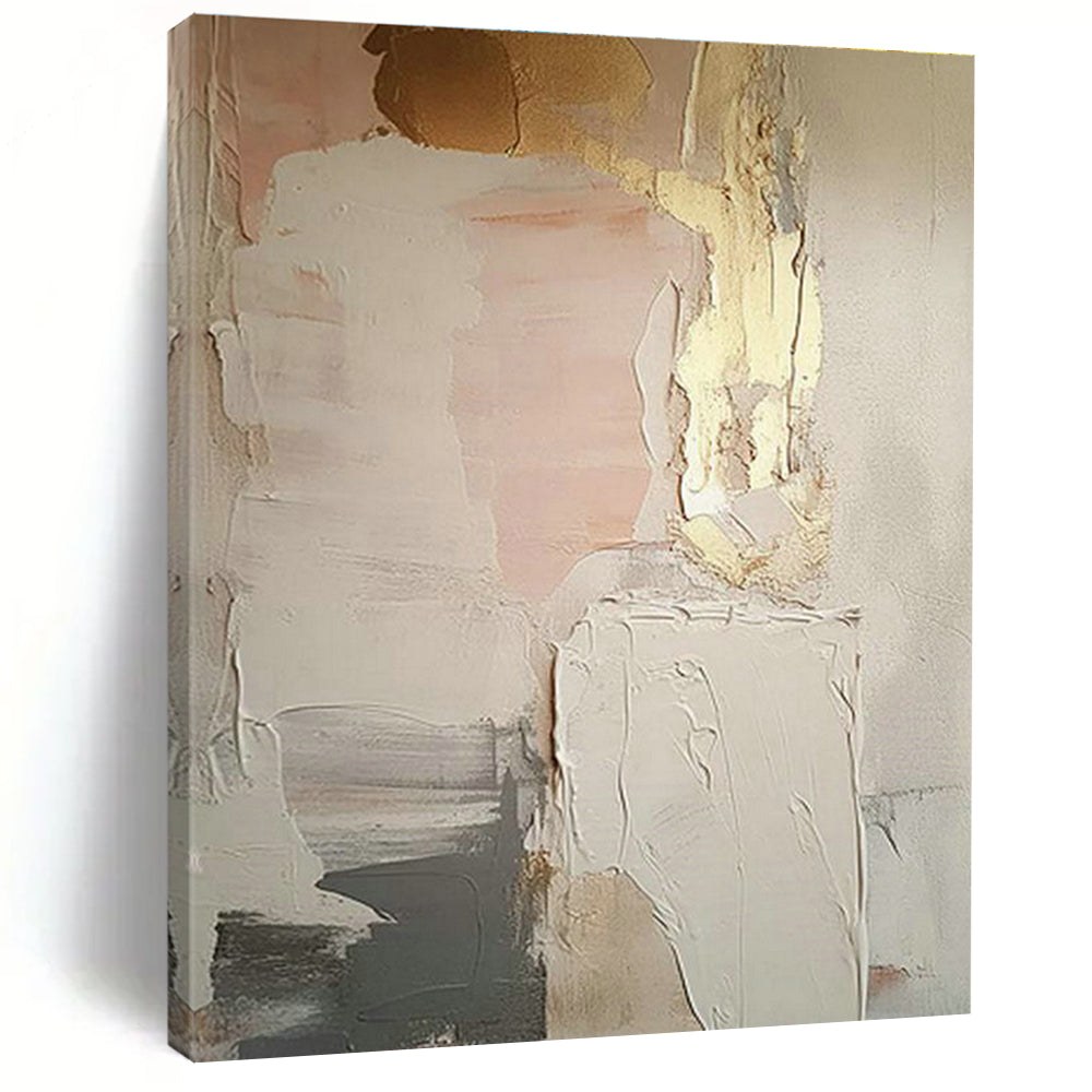 Pink - Gold Textured Art for Feminine Spa Waiting Areas DLZ0130
