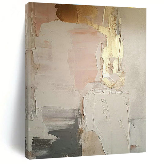 Pink - Gold Textured Art for Feminine Spa Waiting Areas DLZ0130