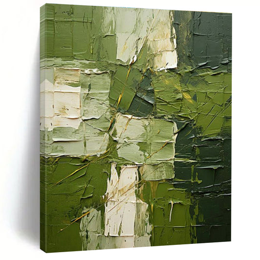 Green Textured Art for Eco - Friendly Home Living Rooms DLZ0283