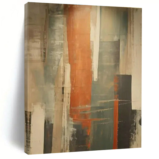 Orange - Gray Abstract Art for Modern Office Lounge & Urban Apartment DLZ1695