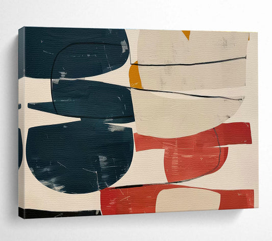 Colorful Geometric Abstract Art for Modern Café Interiors DLZ2524