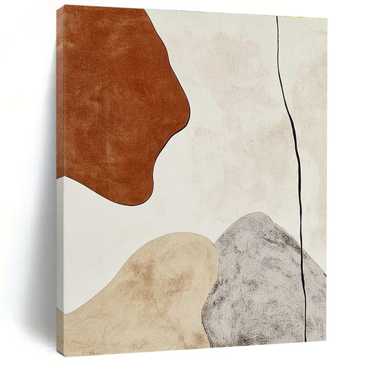 Earth - Toned Shape Abstract for Rustic Home Office & Nature - Inspired Café STSC474