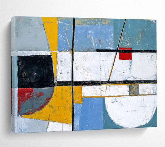 Geometric Color Block Composition Art for Contemporary Office & Architectural Firm SC391