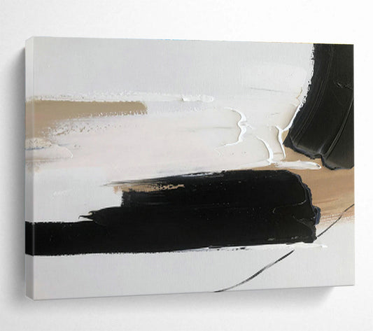 Beige - White - Black Abstract Art for Home Office Creative Focus DLZ2699