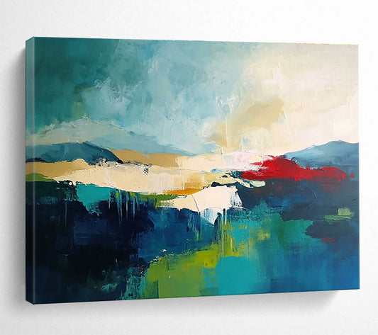 Abstract Mountain River Art for Adventure - Themed Hotel & Bold Art Collector’s Home SC087