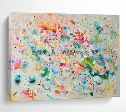 Colorful Graffiti - Style Abstract Art for Trendy Cafés DLZ2443