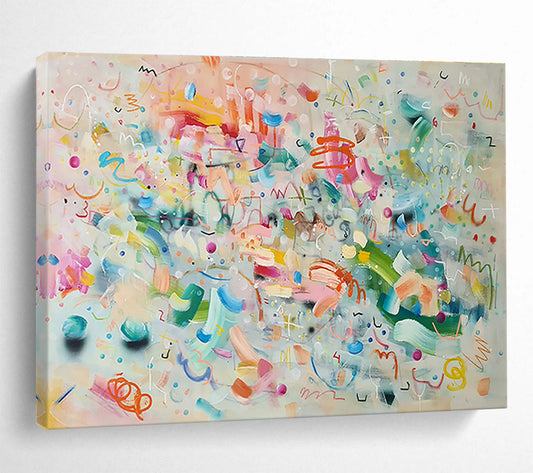 Colorful Graffiti - Style Abstract Art for Trendy Cafés DLZ2443