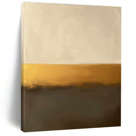 Minimalist Gold & Neutral Divide Art for Modern Office & Sophisticated Dining STSC112