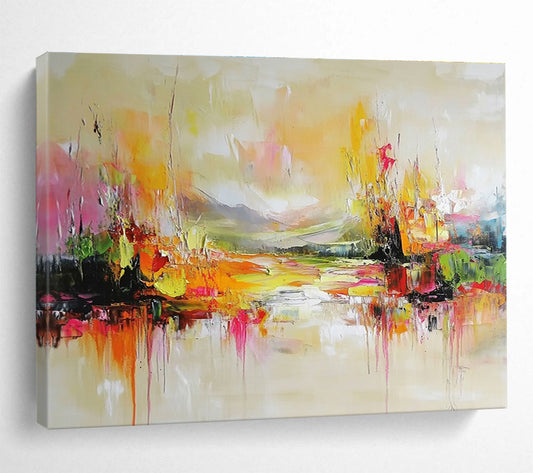 Vibrant Landscape Art for Eco - Friendly Resort Dining Hall & Art - Loving Family Kitchen SC138