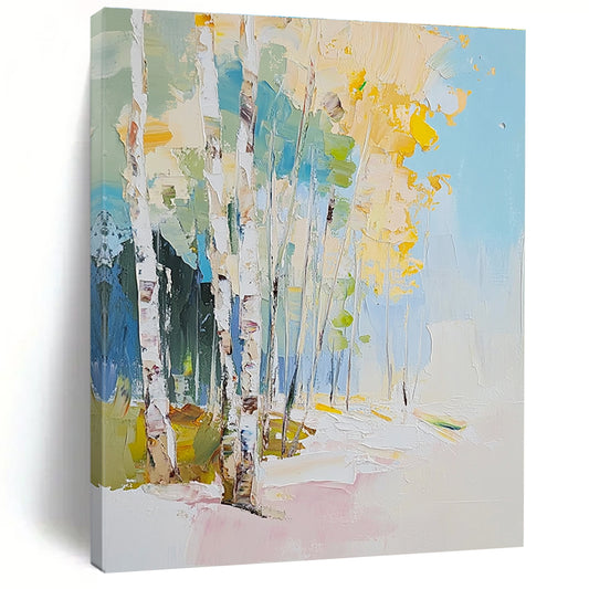 Birch Trees Abstract Landscape for Modern Scandinavian Home & Nature - Inspired Art Gallery STSC180