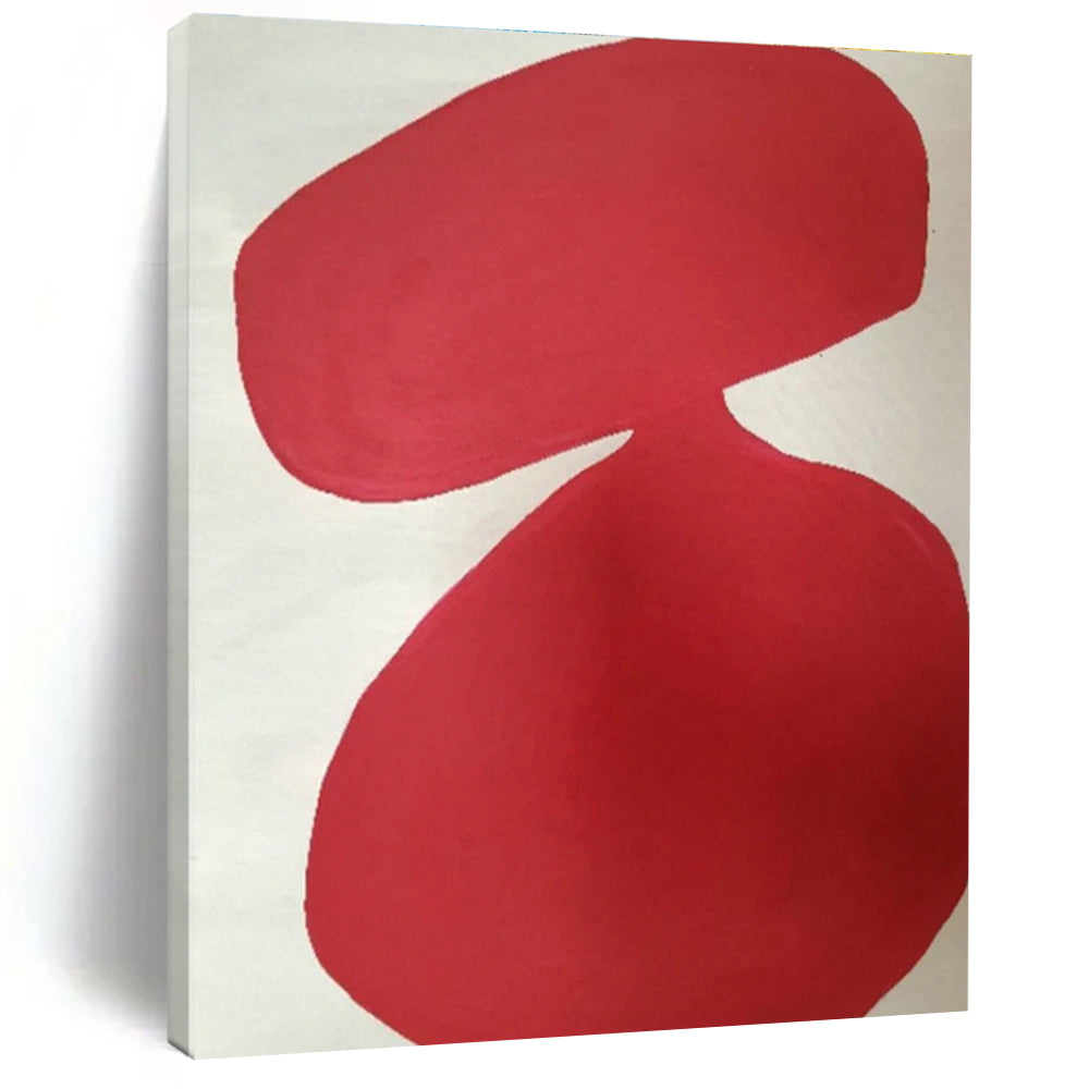Red Double - Shape Abstract Art for Modern Bar & Art - Themed Party Venue DLZ1086