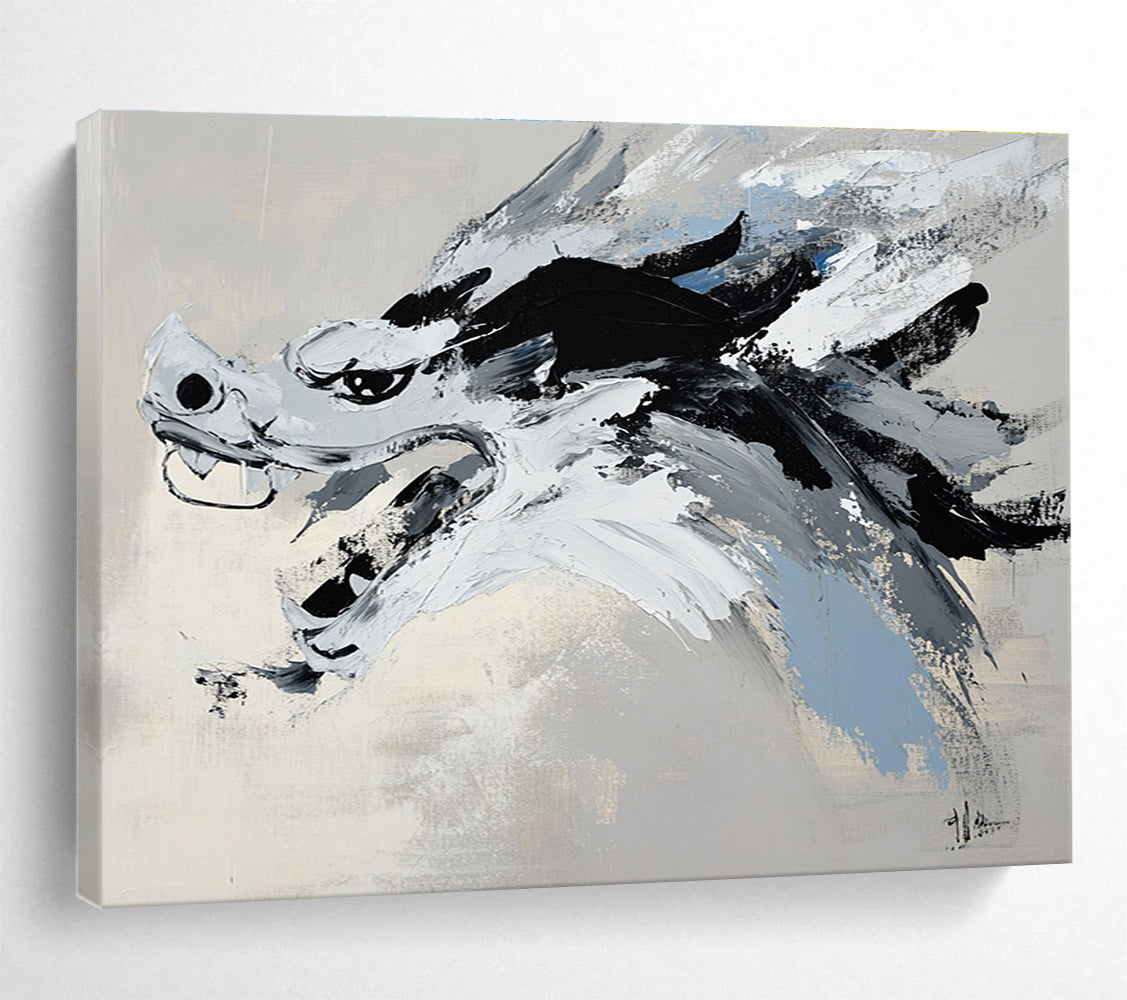 Dragon Head Abstract Art for Asian - Inspired Restaurant & Man Cave SC228