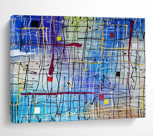Dynamic Line & Color Abstract Art for Modern Office Creative Zones DLZ3233