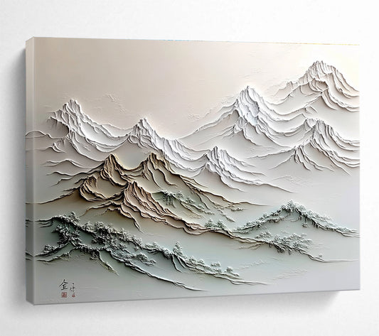 Intricate Mountain Art for Asian - Inspired Living Room & Luxury Hotel Lobby SC557