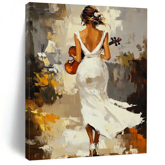 Woman with Violin Art for Classical Music Lover’s Home & Artistic Event Venue STSC1379