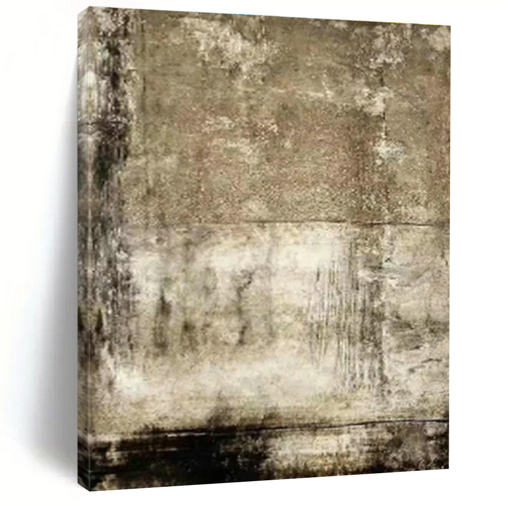 Distressed Earth Tone Art for Rustic Farmhouse Dining Room & Industrial Art Studio DLZ0875