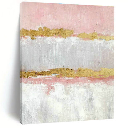 Pink - Gold Abstract Art for Bedroom & Entryway DLZ0318