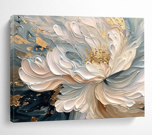 Gold - Dusted Floral Relief Art for Luxe Dining Room Elegance DLZ3066