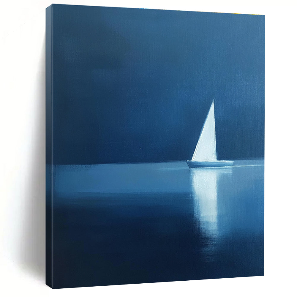 Another Sailboat in Blue Art for Beachfront Home Living Room & Yacht Club STSC1087