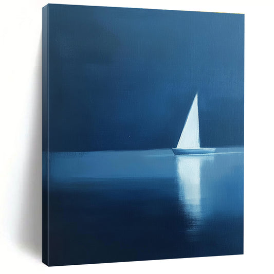 Another Sailboat in Blue Art for Beachfront Home Living Room & Yacht Club STSC1087