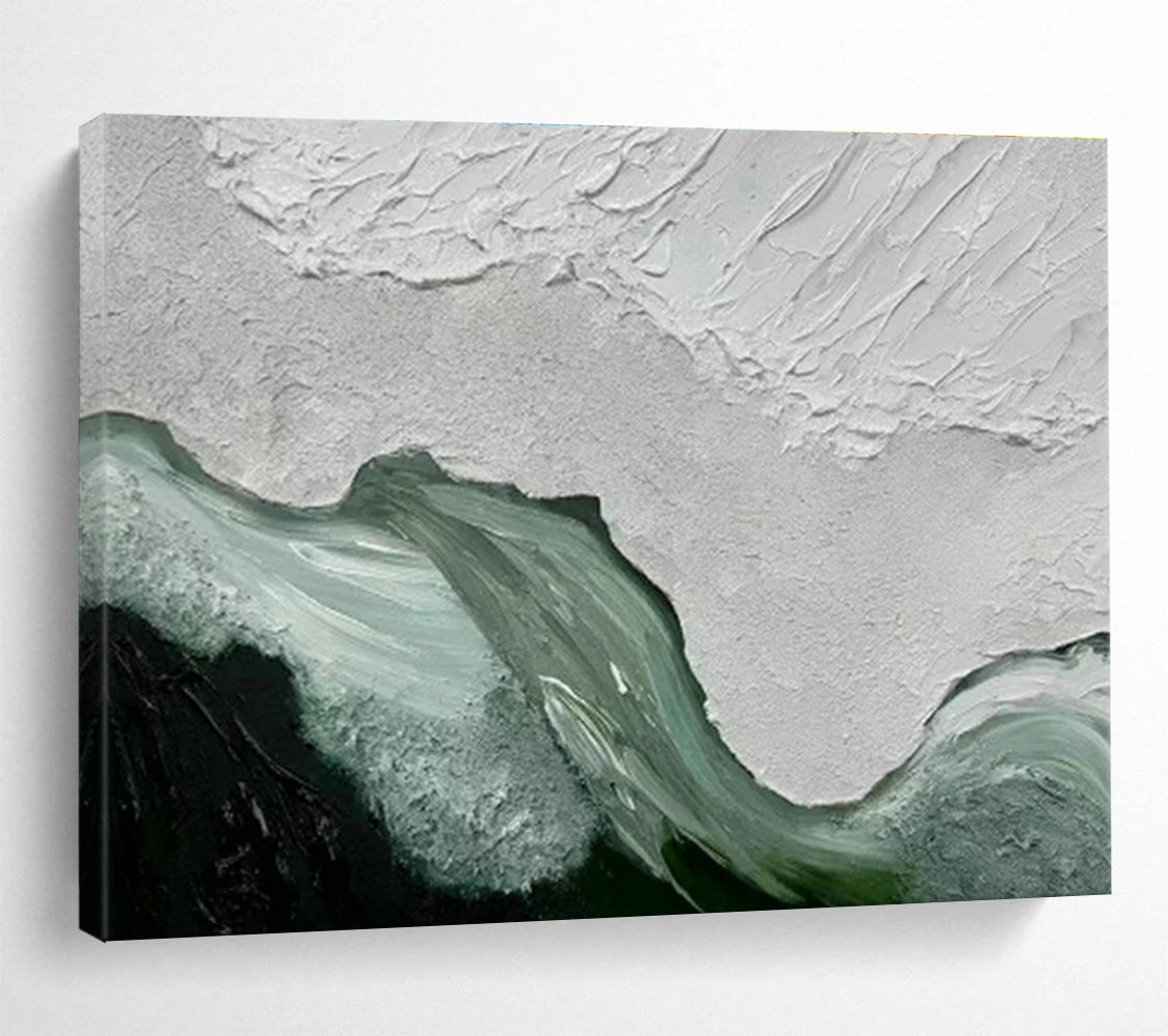 White Textured Abstract Art for Calm Office Break Rooms DLZ3128