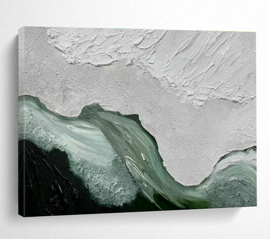 White Textured Abstract Art for Calm Office Break Rooms DLZ3128