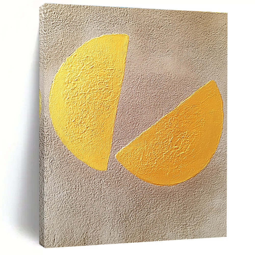 Yellow Semicircles Playful Abstract Art for Child’s Bedroom & Cheerful Home Kitchen STSC1456