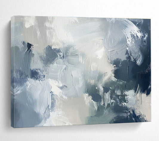 Gray - Blue Abstract Art for Contemporary Hotel Room Headboards DLZ2621