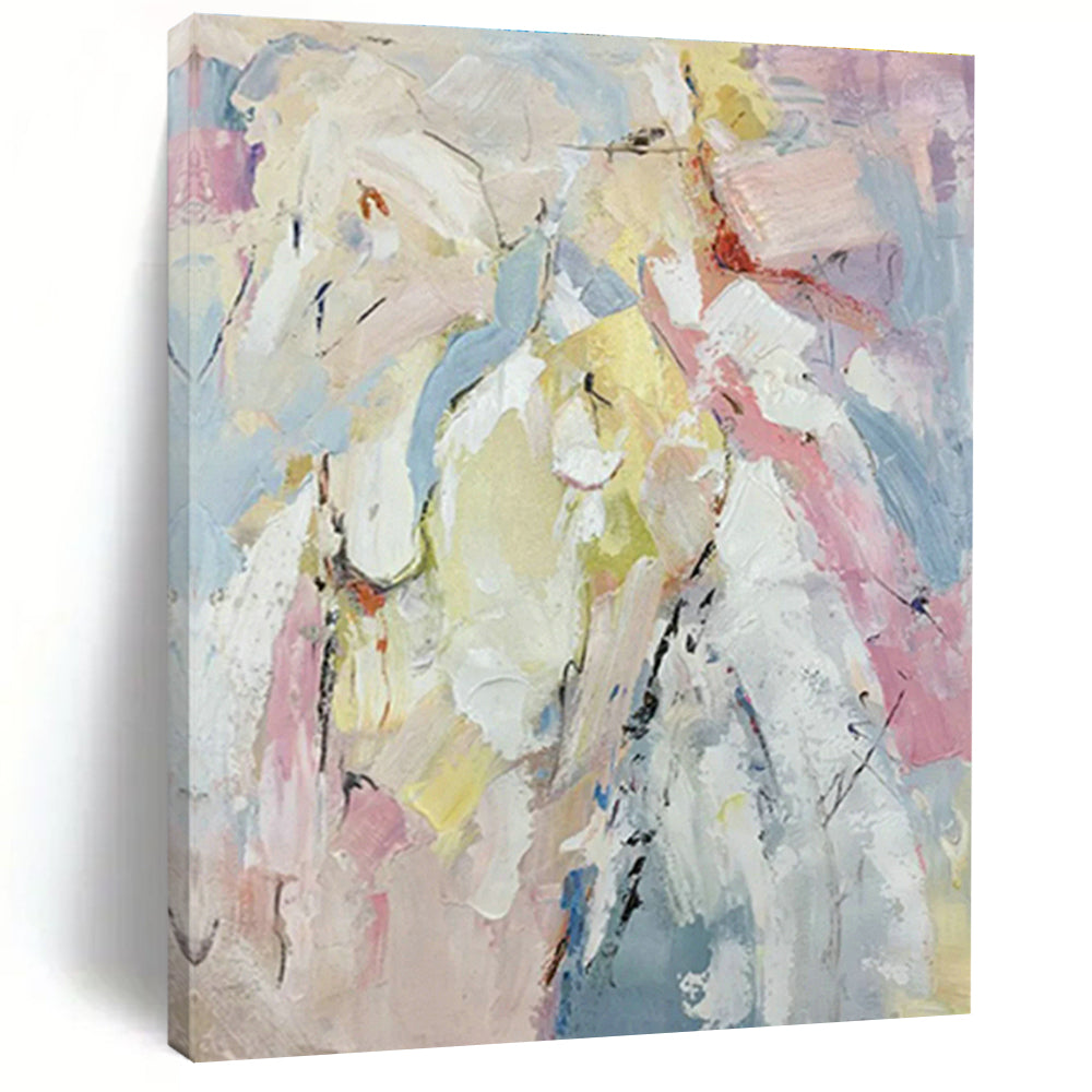 Pastel Color - Block Abstract Art for Living Room & Girls' Bedroom DLZ0554