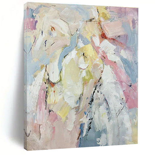 Pastel Color - Block Abstract Art for Living Room & Girls' Bedroom DLZ0554