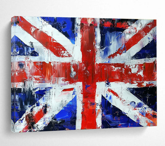 Abstract Union Jack Art for British Pub & Retro - Style Café SC200