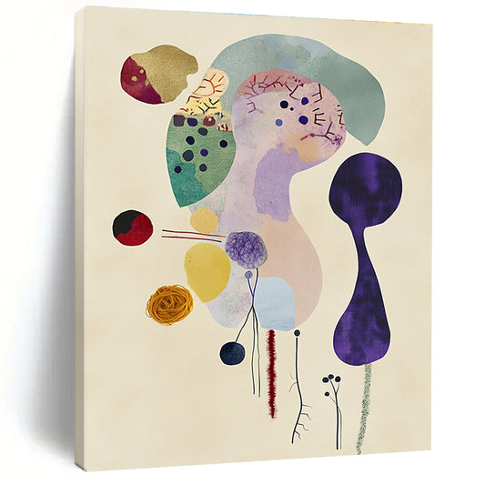 Colorful Abstract Collage Art for Creative Studio & Bohemian - Style Living Room STSC1351