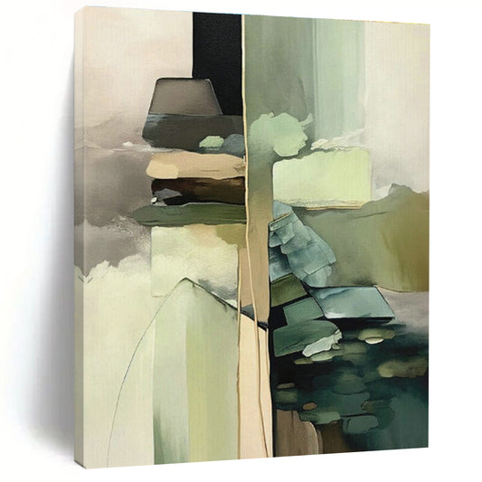 Collage - Style Geometric Abstract Art for Creative Studio & Bohemian Home Gallery Wall DLZ1623