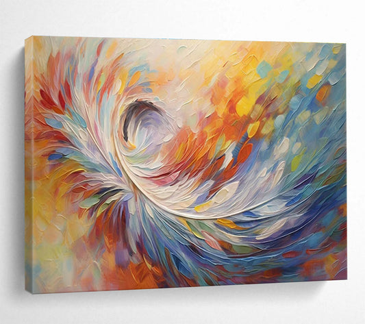 Colorful Swirl Abstract Art for Modern Art Gallery Feature Exhibits DLZ3254
