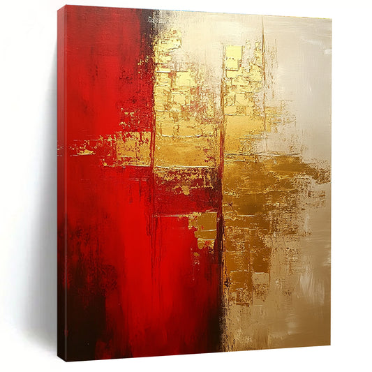 Red and Gold Abstract for Luxury Hotel Lobby & Upscale Dining Room STSC824