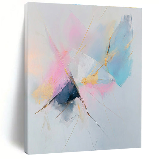 Pastel Abstract with Gold for Luxury Bedroom & Upscale Boutique STSC783