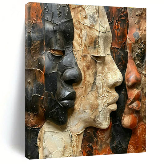 Face Relief Art for Cultural Gallery & Eclectic Home Foyer DLZ1711