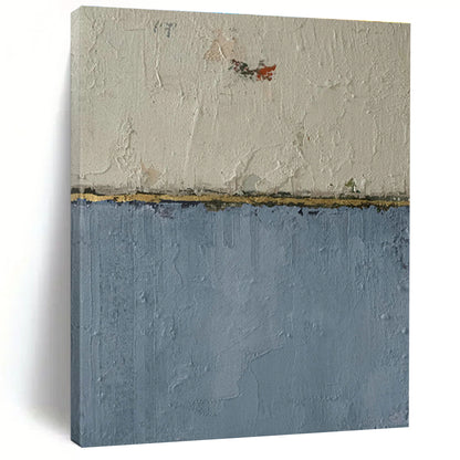 Blue - White - Gold Abstract Art for Living Room & Bedroom DLZ0526