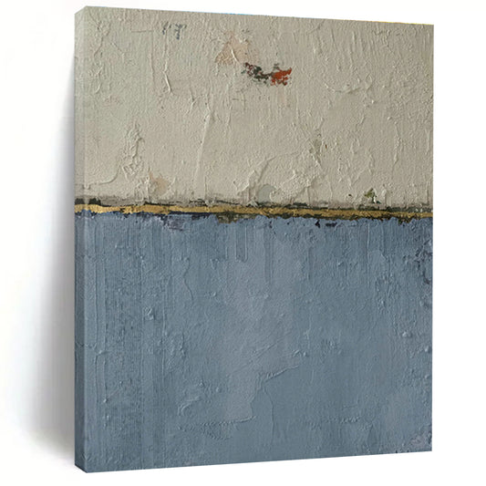 Blue - White - Gold Abstract Art for Living Room & Bedroom DLZ0526