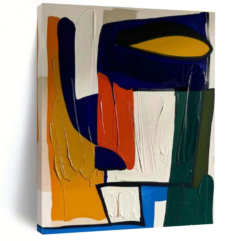 Bold Color Block Abstract Art for Contemporary Office & Art Gallery Pop - Up DLZ1463