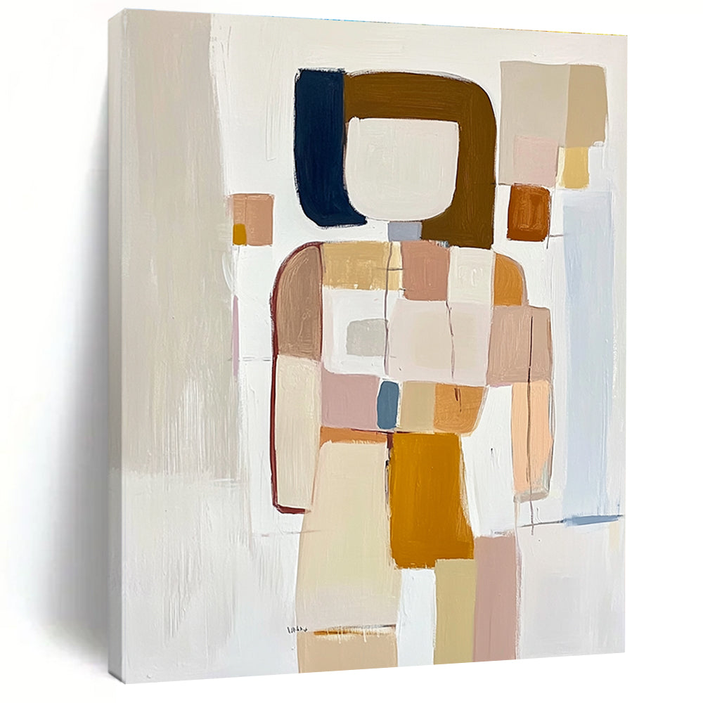 Abstract Figure in Pastels for Cozy Bedroom & Creative Studio STSC241