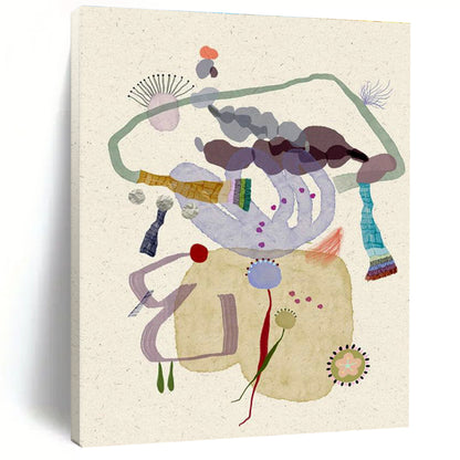 Collage - Style Abstract Art for Bohemian Home Studio Corners DLZ0092