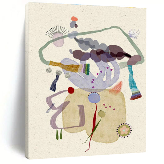 Collage - Style Abstract Art for Bohemian Home Studio Corners DLZ0092